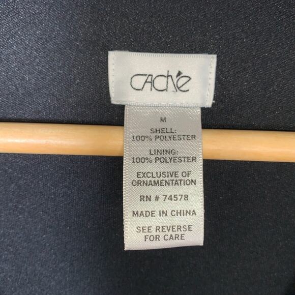 Cache black sleeveless wrap top dress size Medium M B95 - Picture 3 of 5